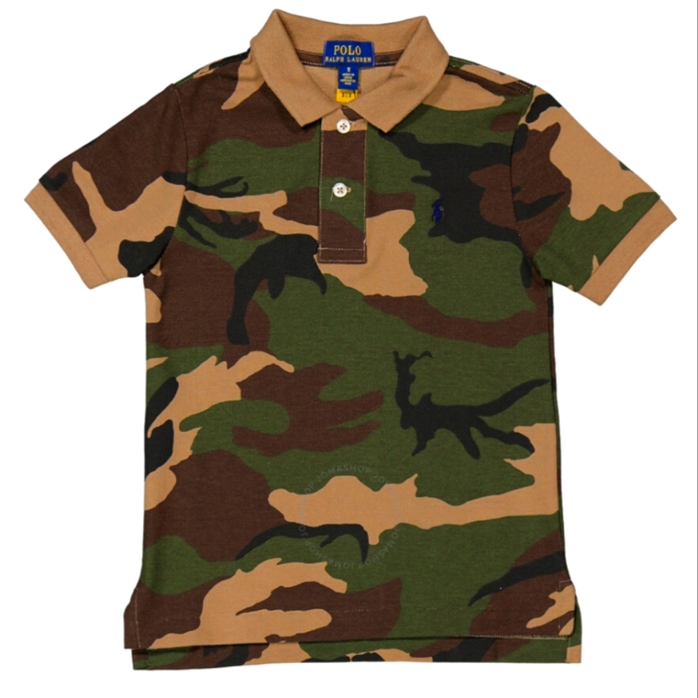 NWT Boy's Ralph Lauren Polo Classic-fit Camouflage Shirt - Picture 1 of 8